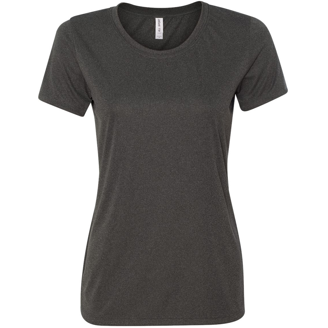 All Sport W1009 Women's Polyester T-Shirt - Dark Grey Heather ...