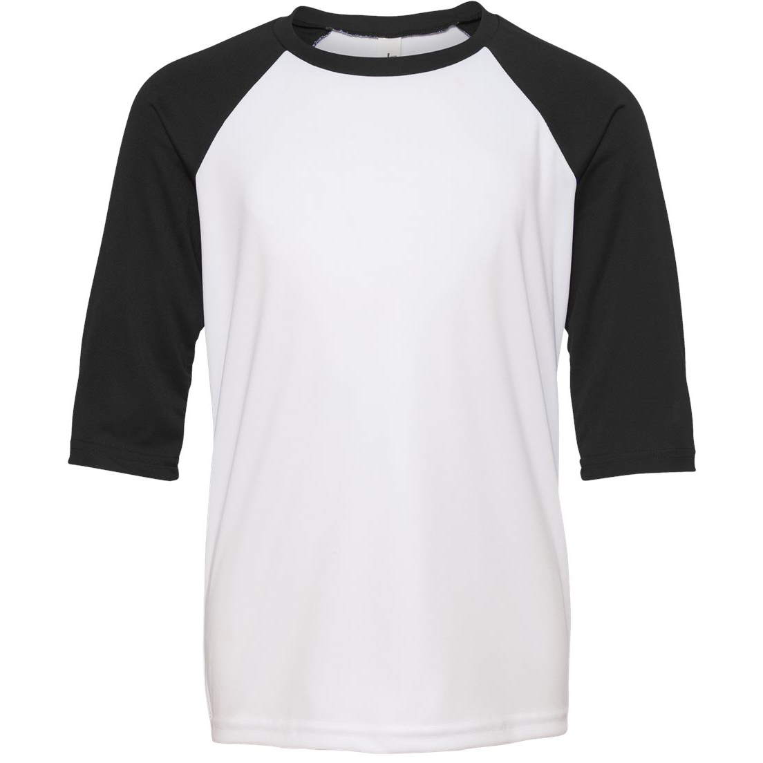 All Sport Y3229 Youth Baseball T-Shirt - White/Black | FullSource.com
