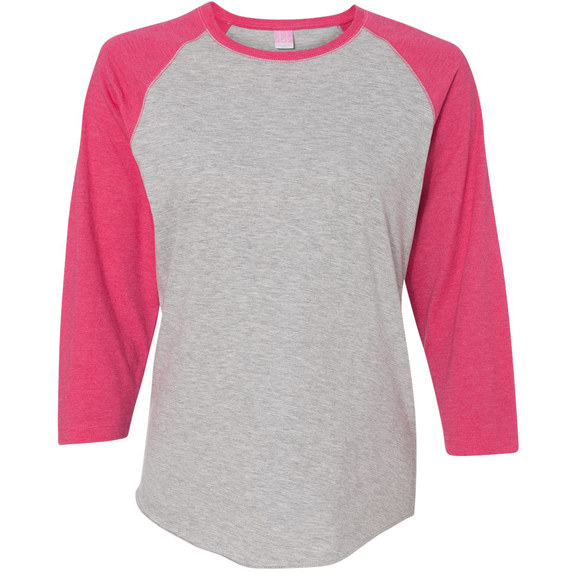 LAT 3530 Women's Fine Jersey ThreeQuarter Sleeve Baseball TShirt