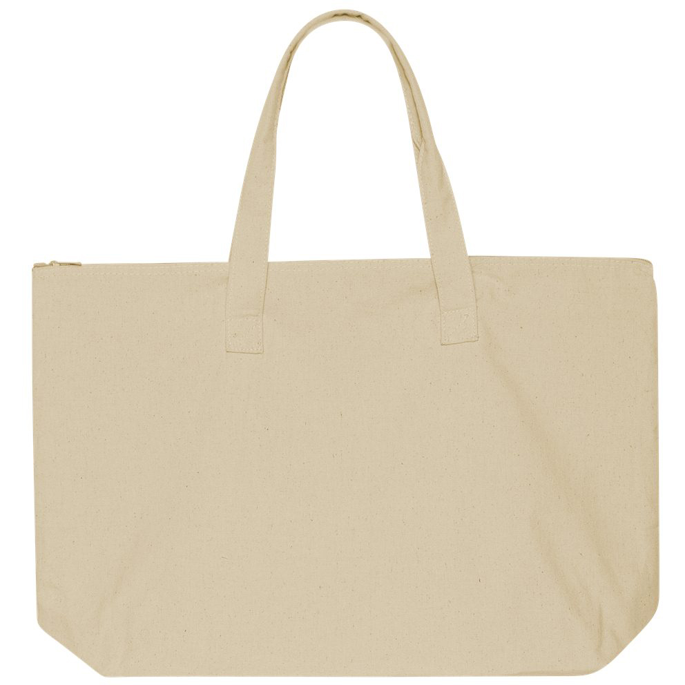 Liberty Bags 8863 10 Ounce Cotton Canvas Tote with Zipper Top Closure - Natural | 0