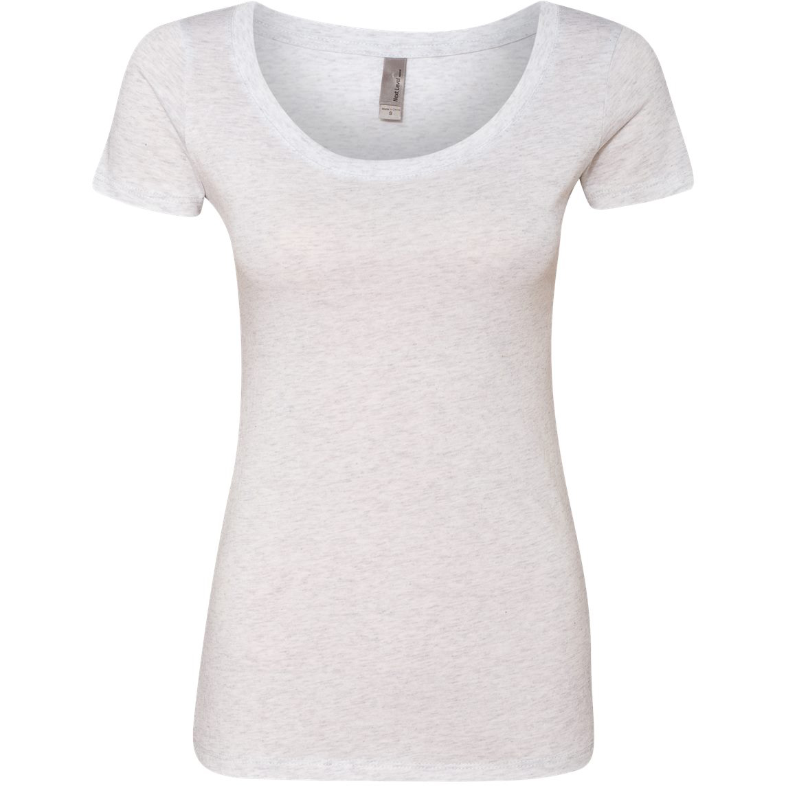 Next Level 6730 Women's Triblend Scoop - Heather White | FullSource.com