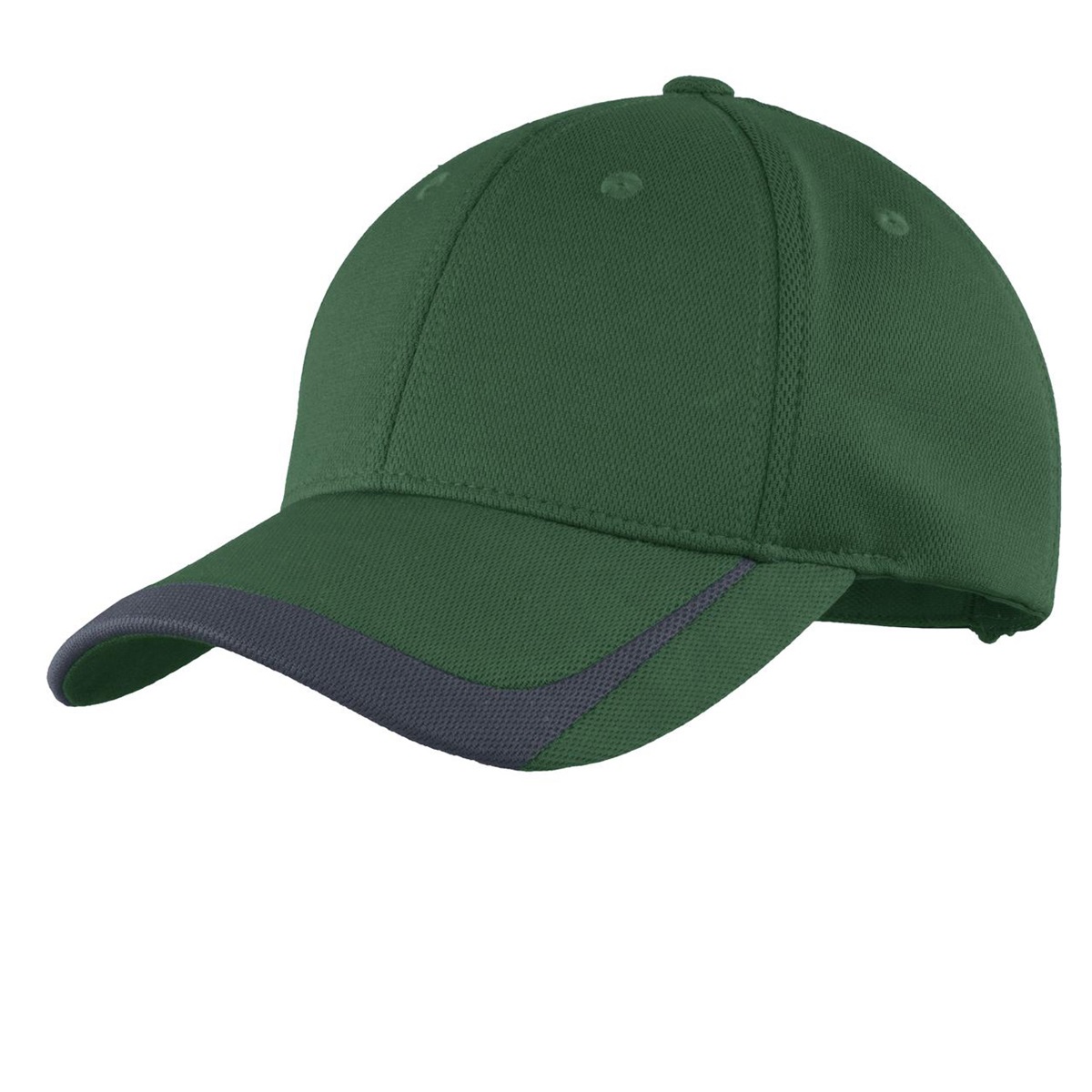 Sport-Tek STC24 Pique Colorblock Cap - Forest Green/Graphite ...