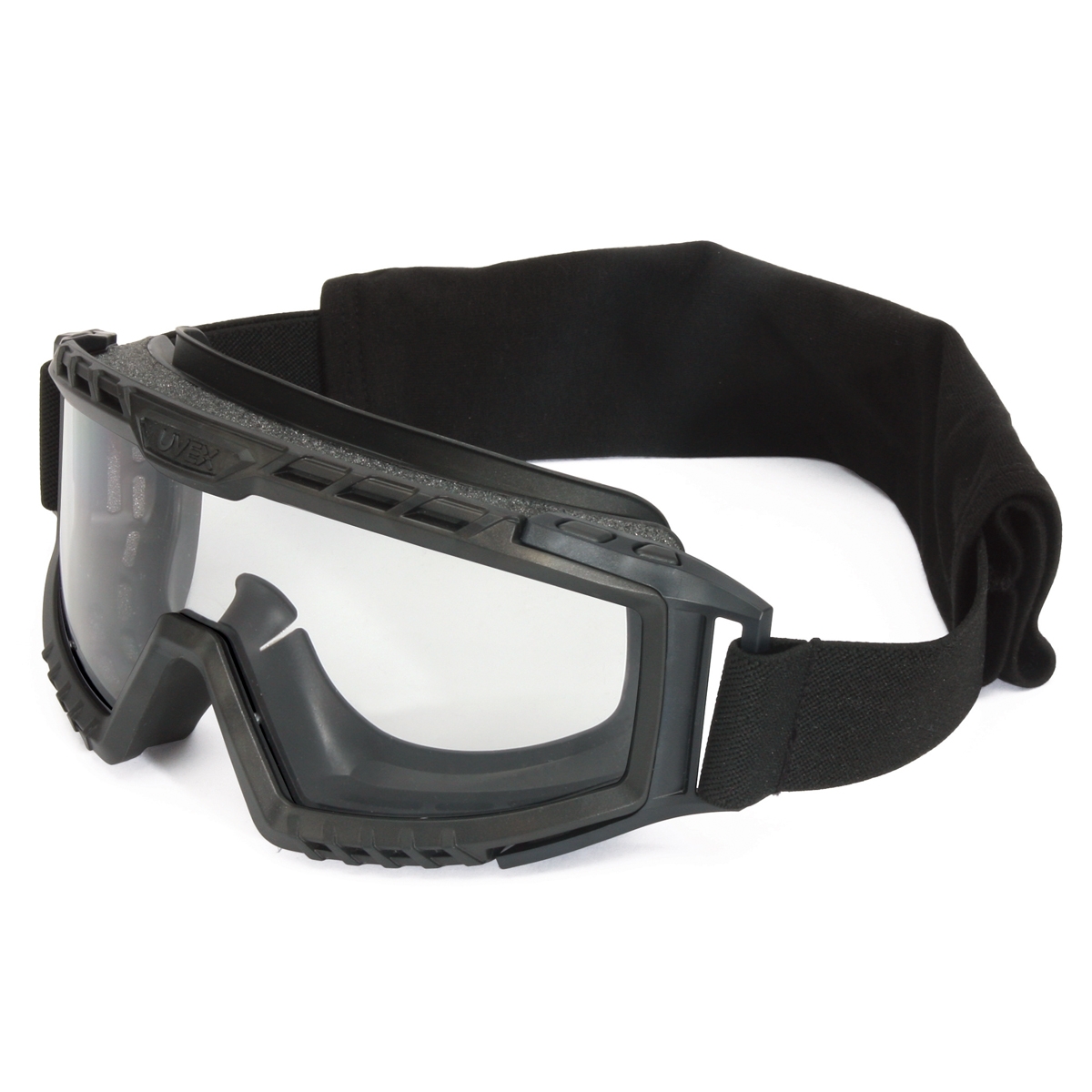 Uvex XMF Tactical Goggles - Black Frame - Clear Anti-Fog Lens ...