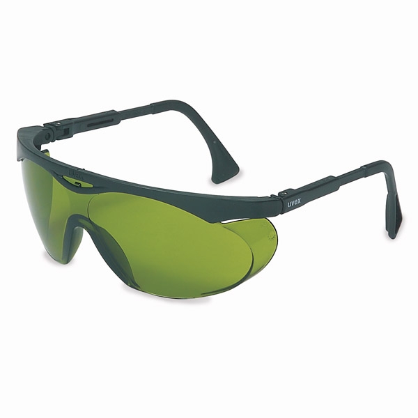 Uvex Skyper Safety Glasses Black Frame Green Shade 2.0 Lens