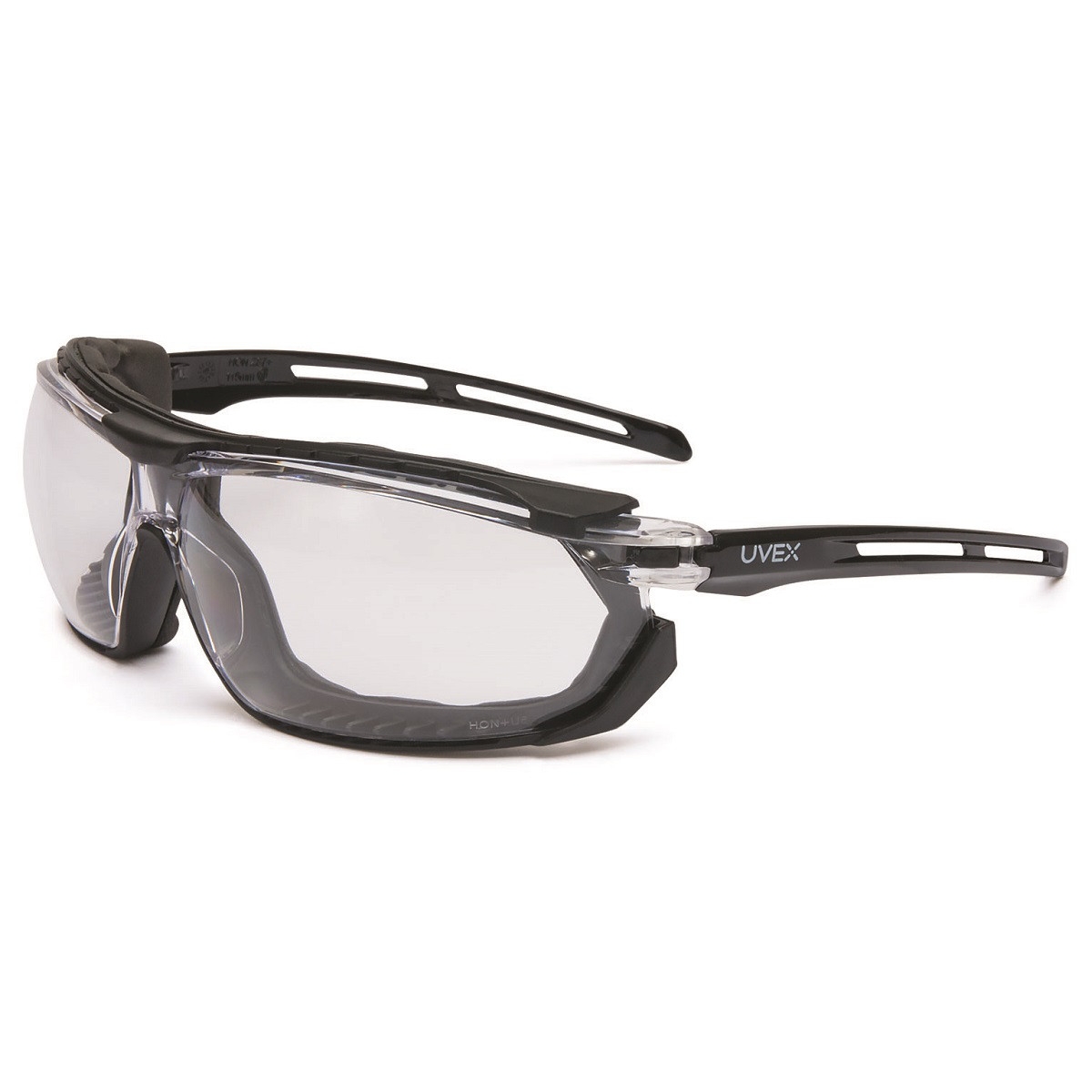 Uvex S4040 Tirade Safety Glasses/Goggles Black Temples Clear Anti