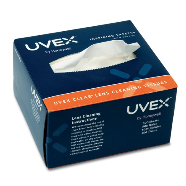 Uvex Clear Lens Cleaning Tissues 500/Box