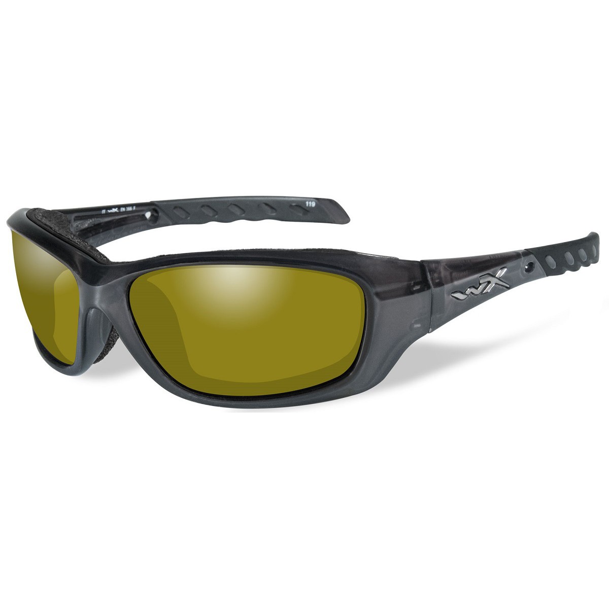 Wiley X Ccgra11 Wx Gravity Safety Glasses Black Crystal Frame Polarized Yellow Lens 5809