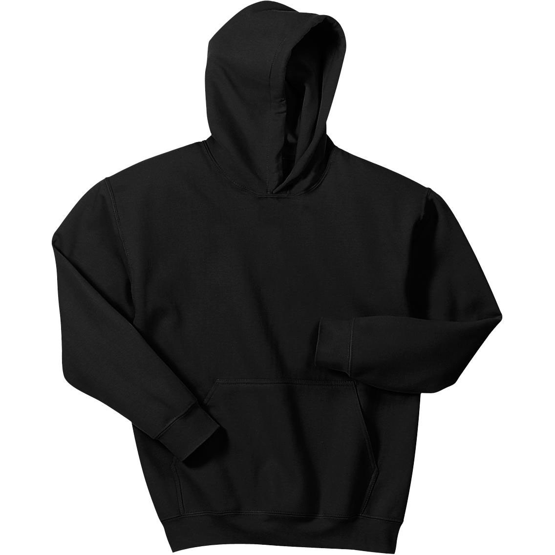 Gildan 18500B Youth Heavy Blend Hooded Sweatshirt - Black | FullSource.com