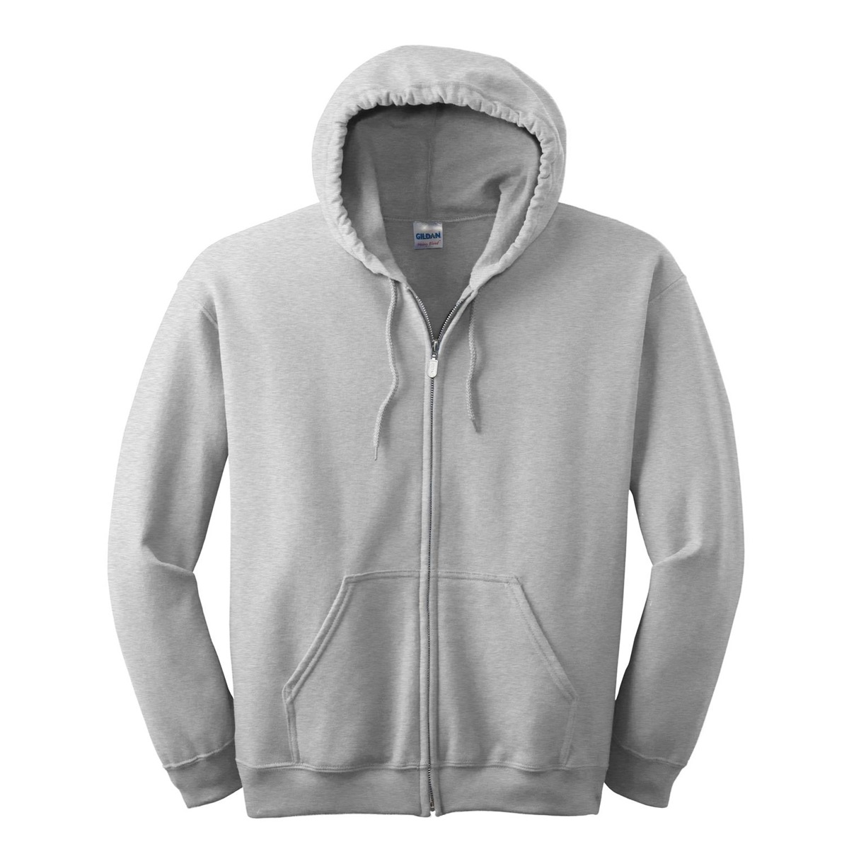 gildan grey zip hoodie