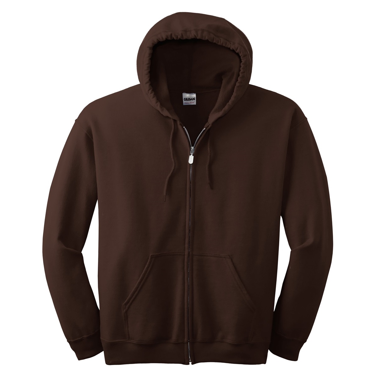 Gildan 18600 Heavy Blend Full-Zip Hooded Sweatshirt - Dark Chocolate ...