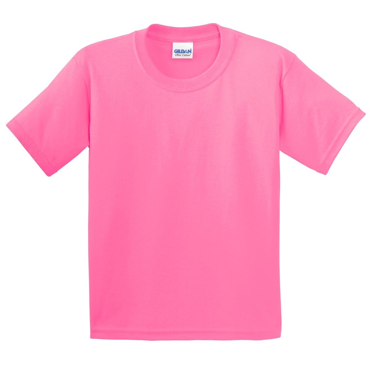 Gildan 2000B Youth Ultra Cotton T-Shirt - Safety Pink | FullSource.com