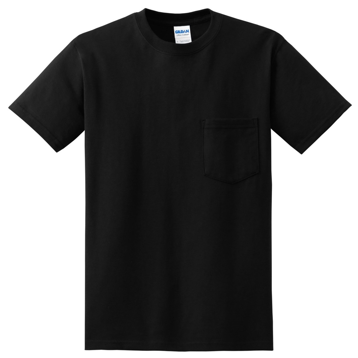 Download Gildan 2300 Ultra Cotton T-Shirt with Pocket - Black ...