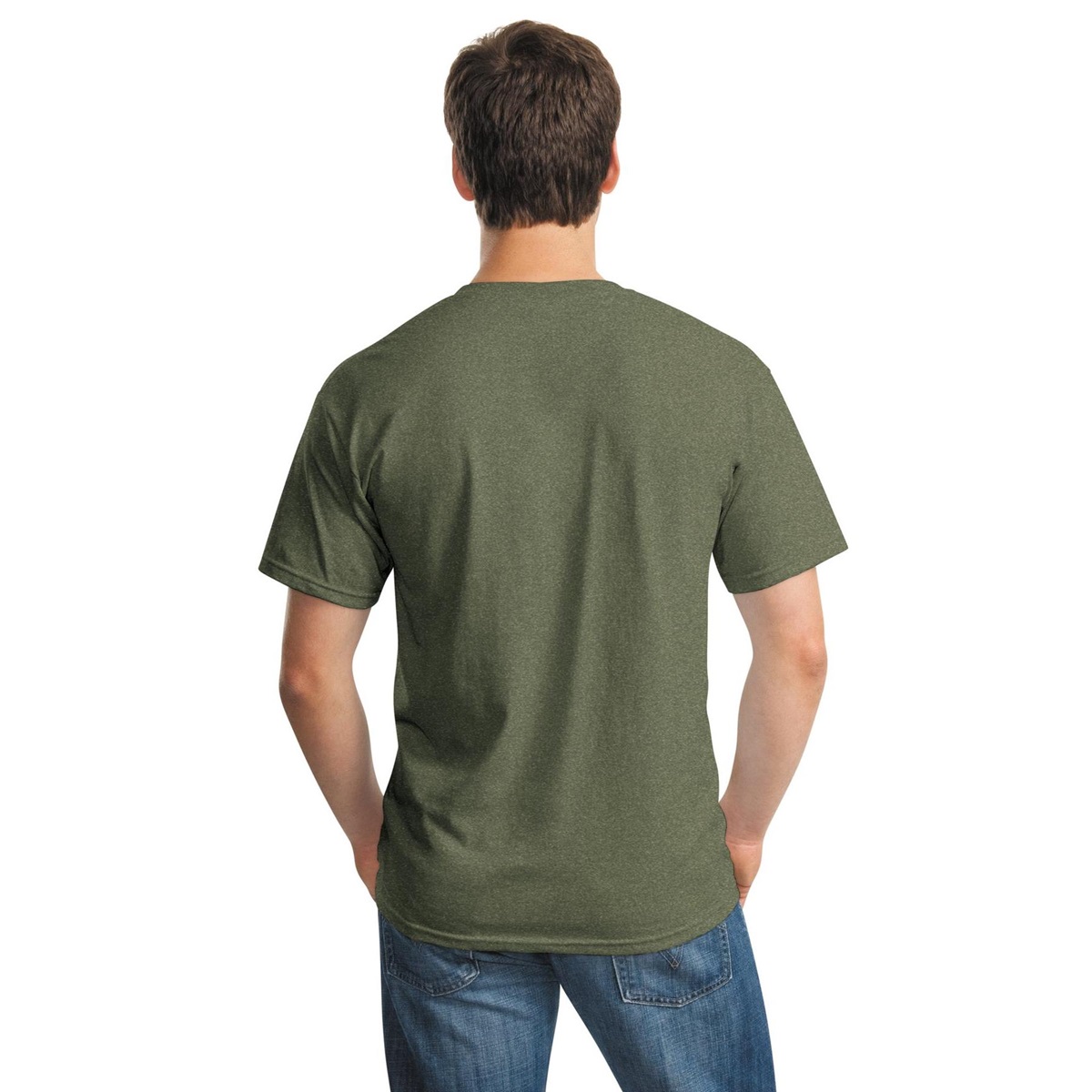 Download Gildan 5000 Heavy Cotton T-Shirt - Heather Military Green ...