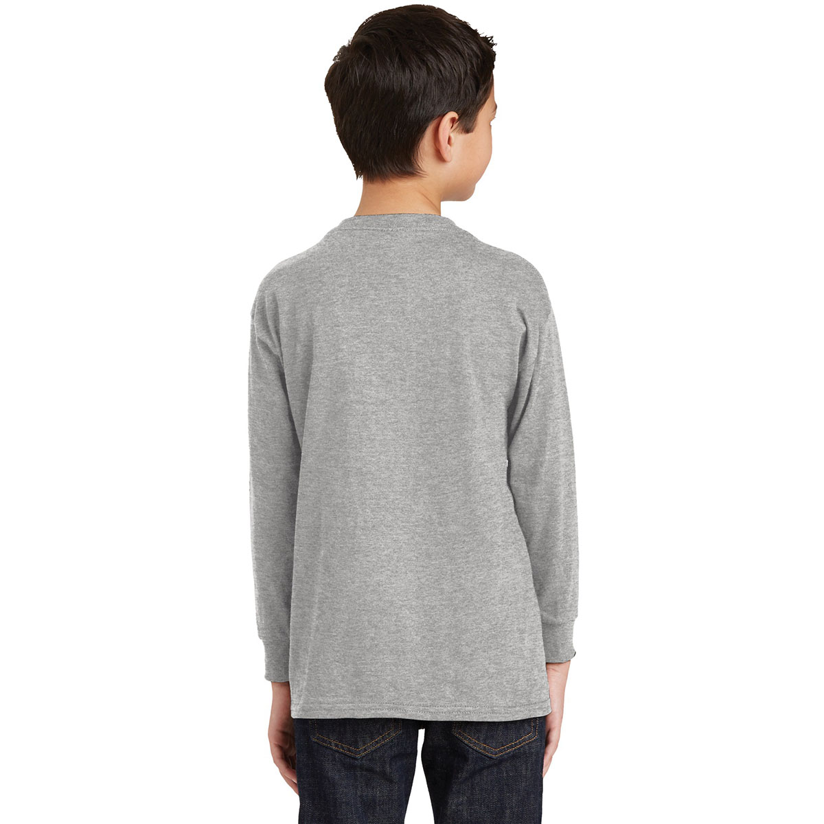 Gildan 5400B Youth Heavy Cotton Long Sleeve TShirt Sport Grey