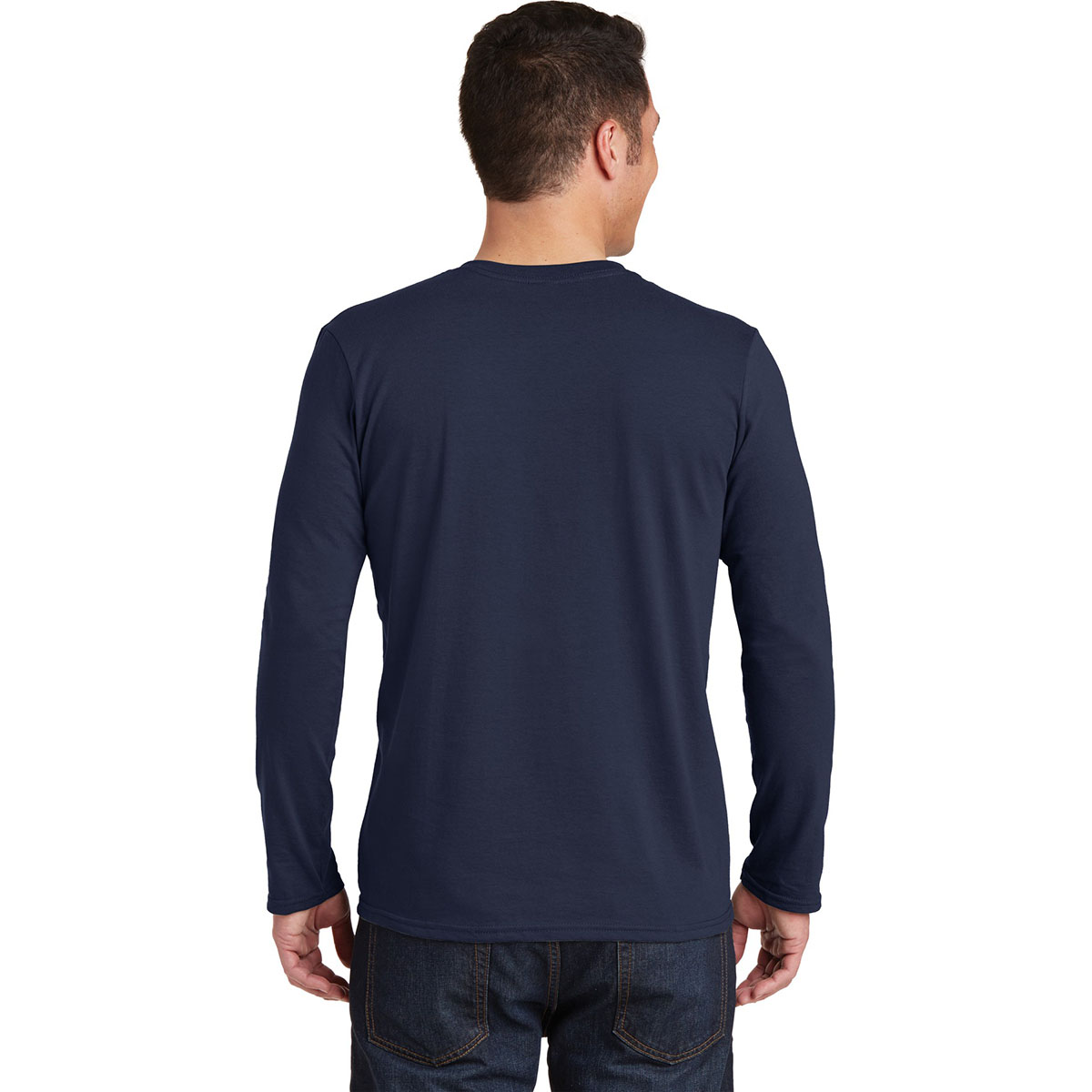 Gildan 64400 Softstyle Long Sleeve T-Shirt - Navy | FullSource.com