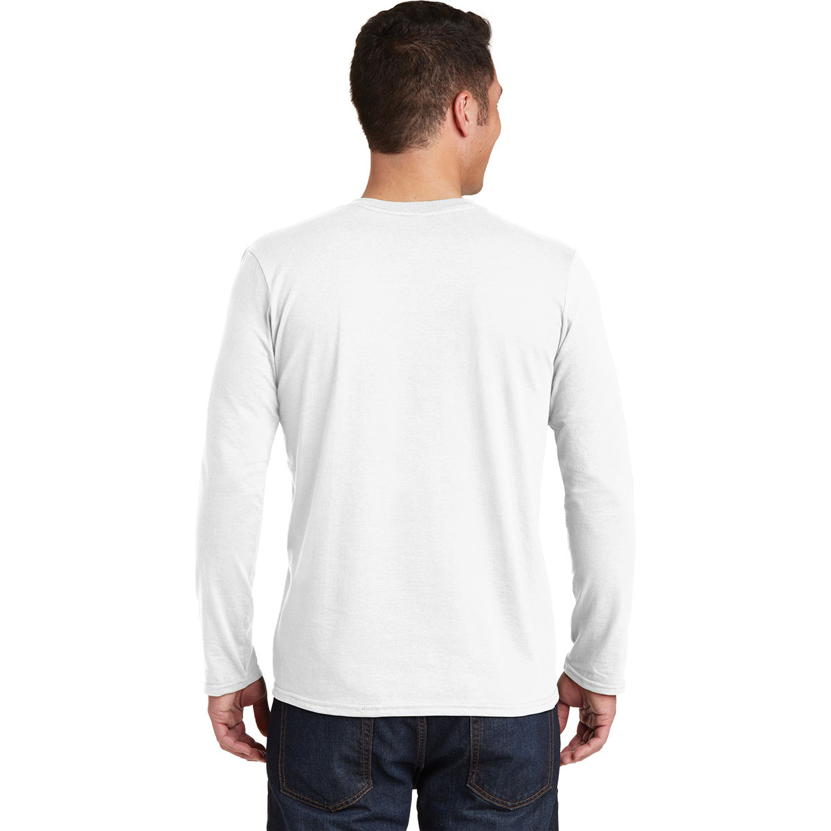 Gildan 64400 Softstyle Long Sleeve T-Shirt - White | FullSource.com