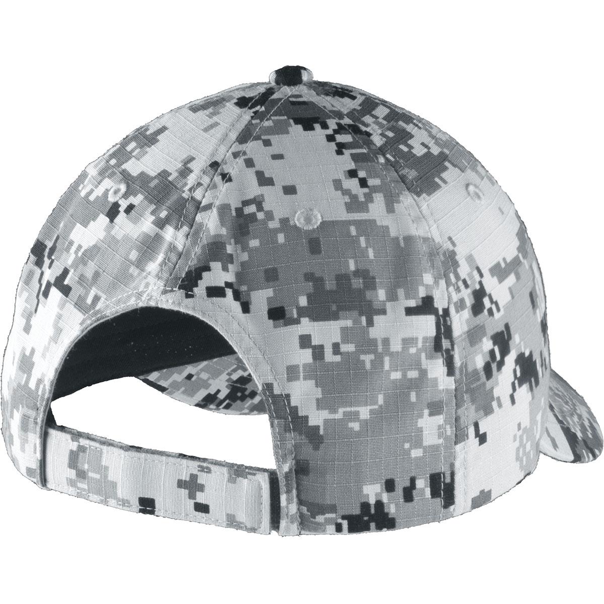Port Authority C925 Digital Ripstop Camouflage Cap Grey Camo