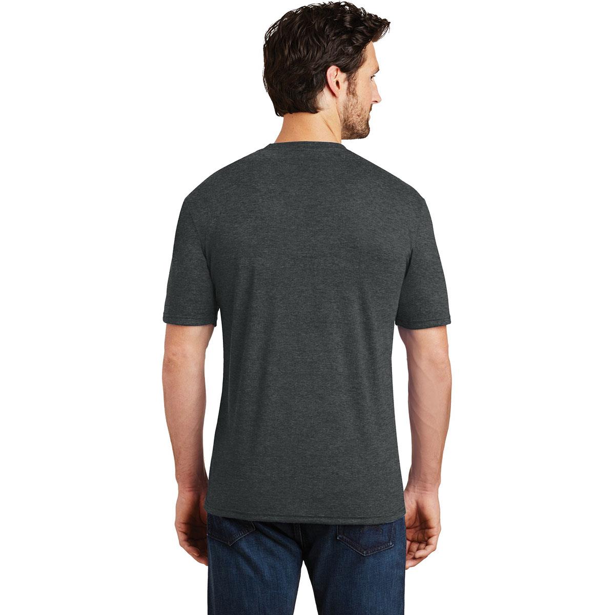 District Made DM130 Mens Perfect Tri Crew Tee - Black Frost ...