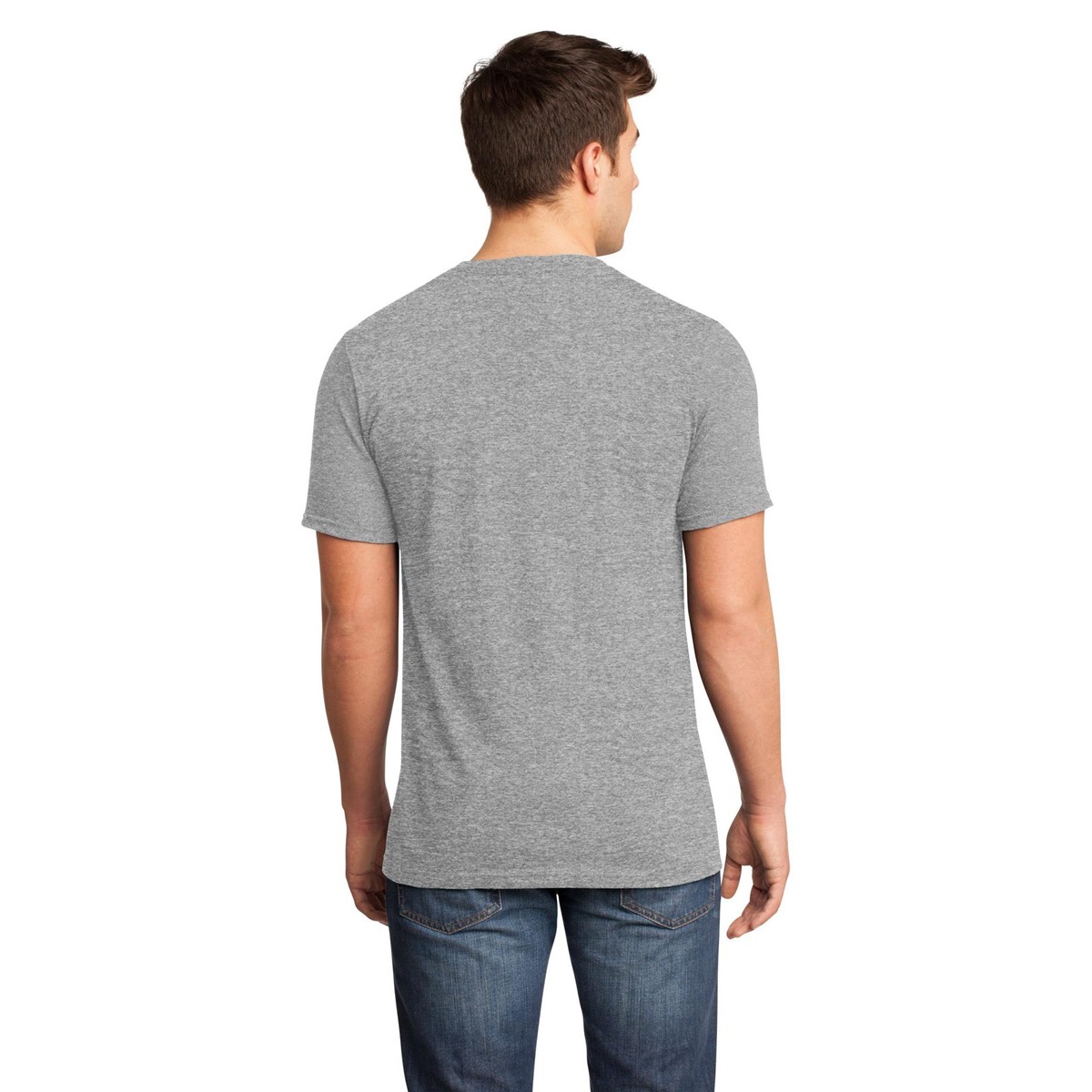 District DT6500 Young Mens Very Important Tee V-Neck - Light Heather ...