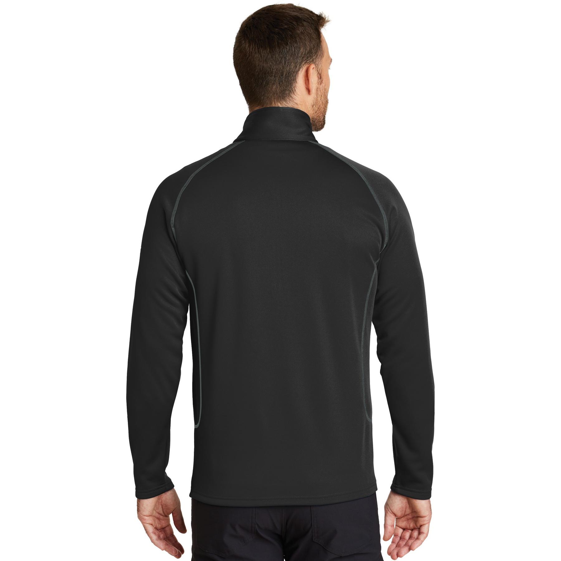 Eddie Bauer EB236 Men's 1/2-Zip Base Layer Fleece - Black | FullSource.com