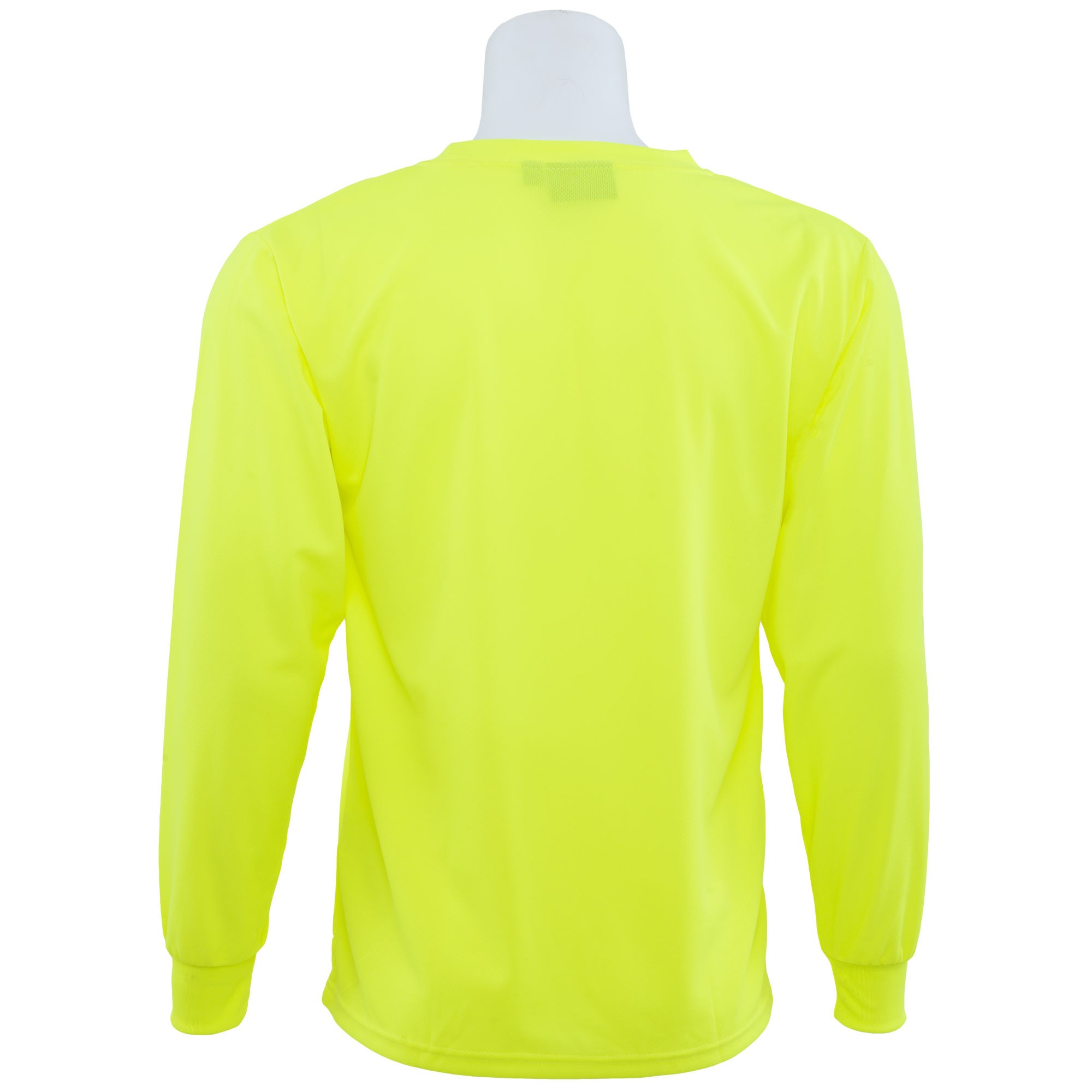 ERB 9007 Non ANSI Birdseye Mesh Long Sleeve Safety Shirt - Yellow/Lime ...