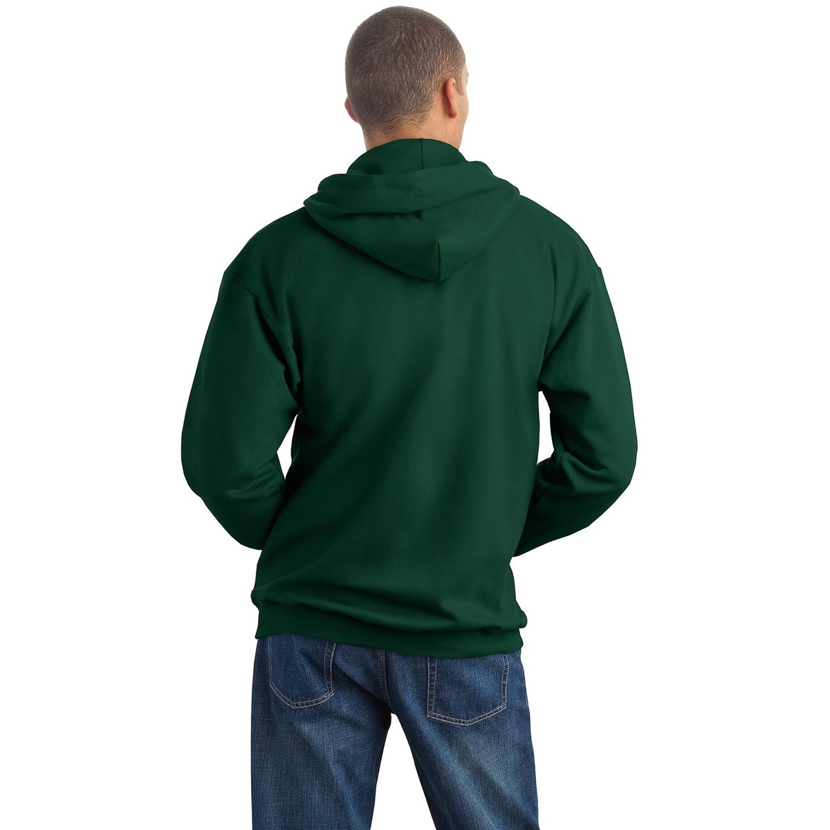 Hanes F283 Ultimate Cotton Full Zip Hooded Sweatshirt Deep Forest