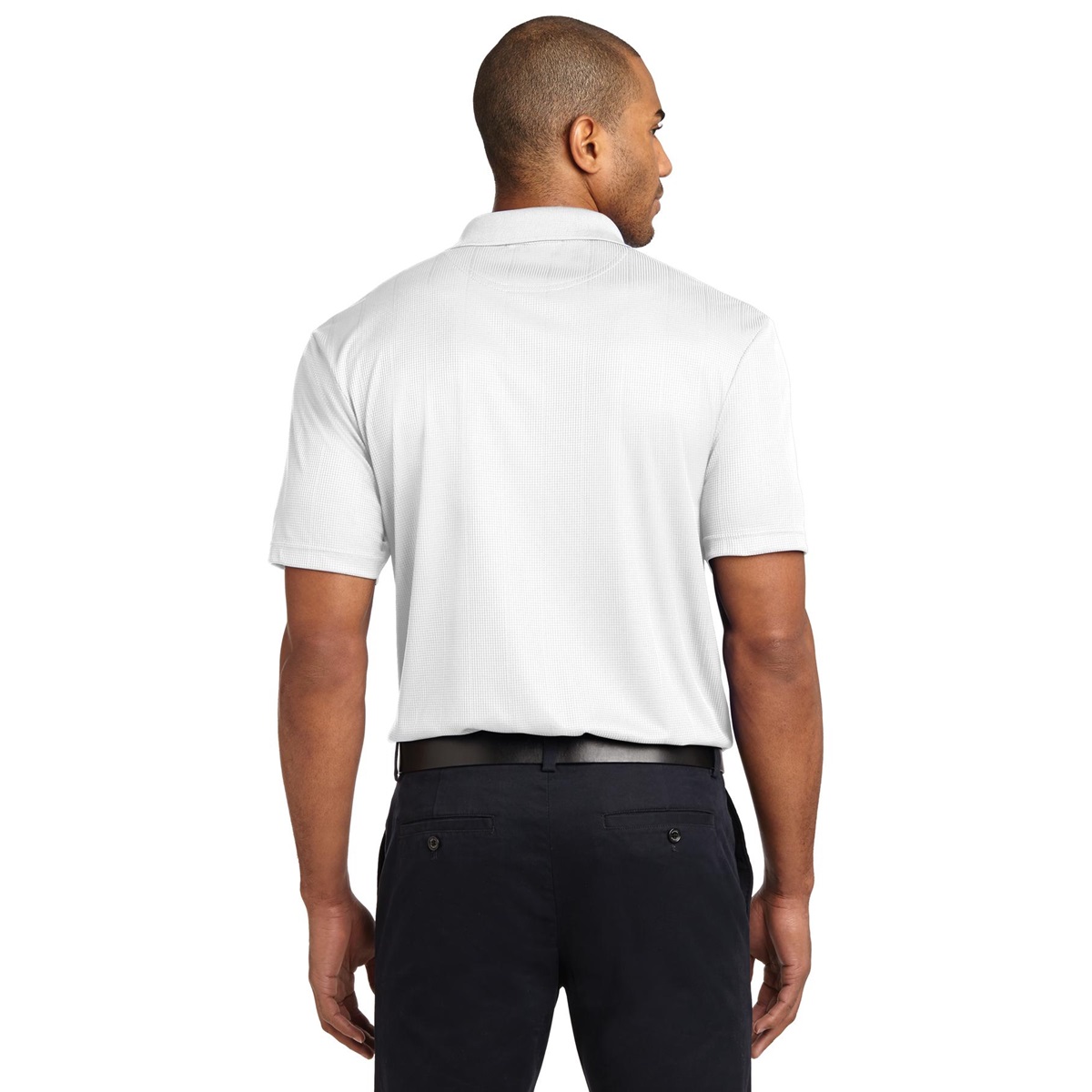 Port Authority K528 Performance Fine Jacquard Polo - White | FullSource.com