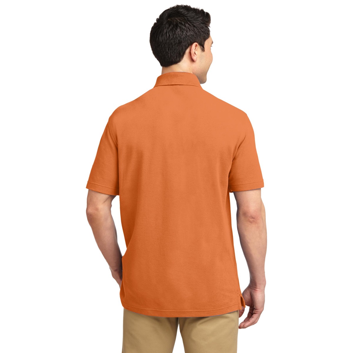 Port Authority K800 EZCotton Pique Polo Dusty Orange