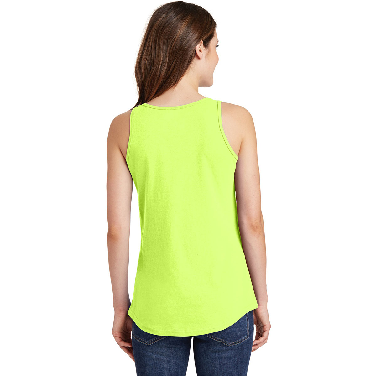 Port & Company LPC54TT Ladies 5.4-Oz Cotton/Polyester Tank Top - Neon ...