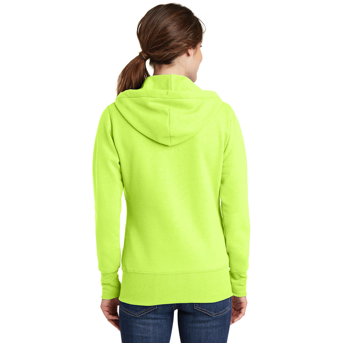 Port & Company LPC78ZH Ladies Classic Full-Zip Hooded Sweatshirt - Neon ...