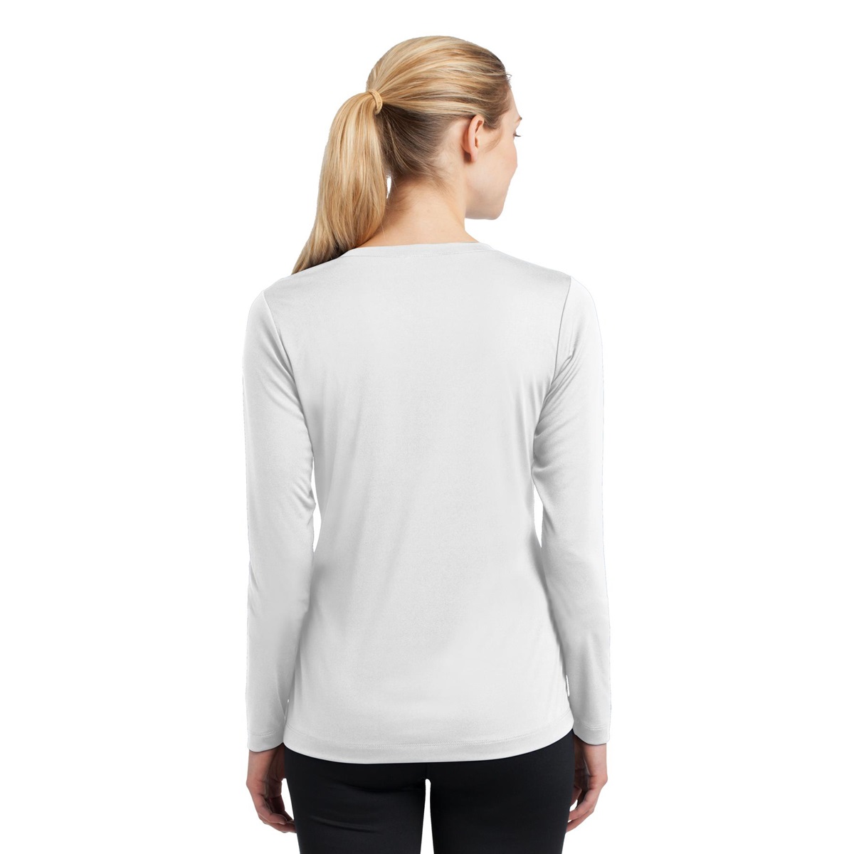 Sport-Tek LST353LS Ladies Long Sleeve V-Neck PosiCharge Competitor Tee ...