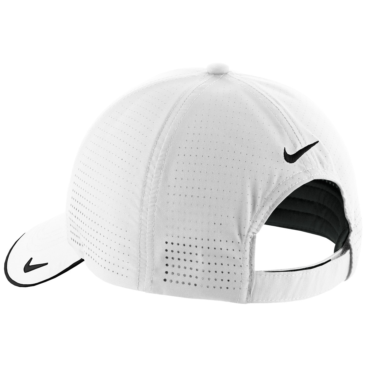 Nike Golf 429467 Dri-FIT Swoosh Perforated Cap - White | FullSource.com