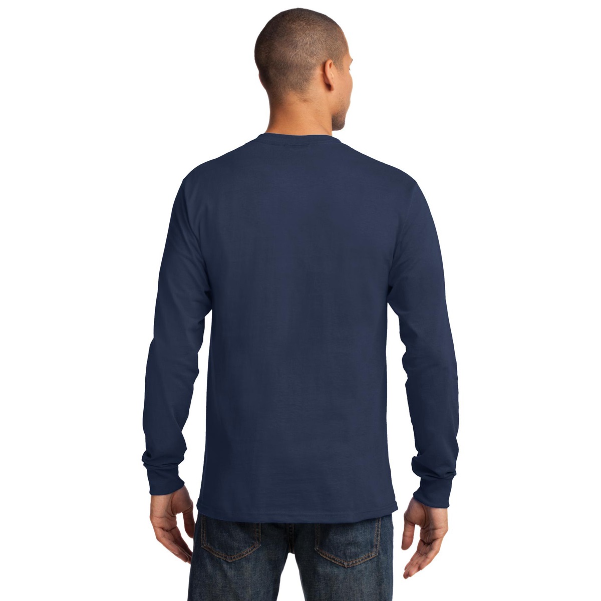 Port & Company PC61LST Tall Long Sleeve Essential T-Shirt - Navy ...