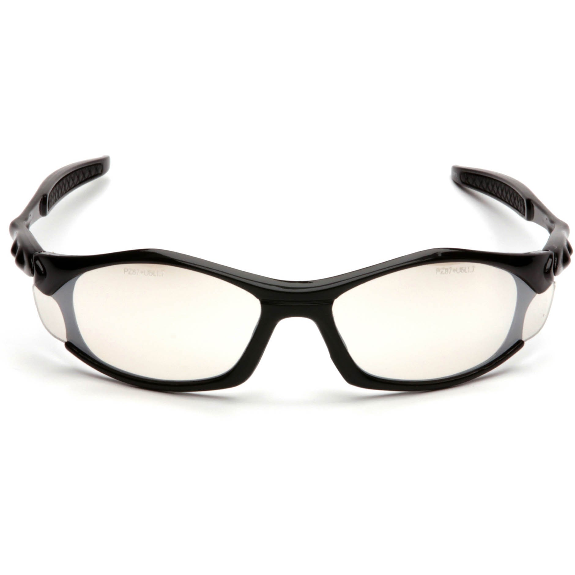 Pyramex Solara Safety Glasses - Black Frame - Indoor/Outdoor Mirror