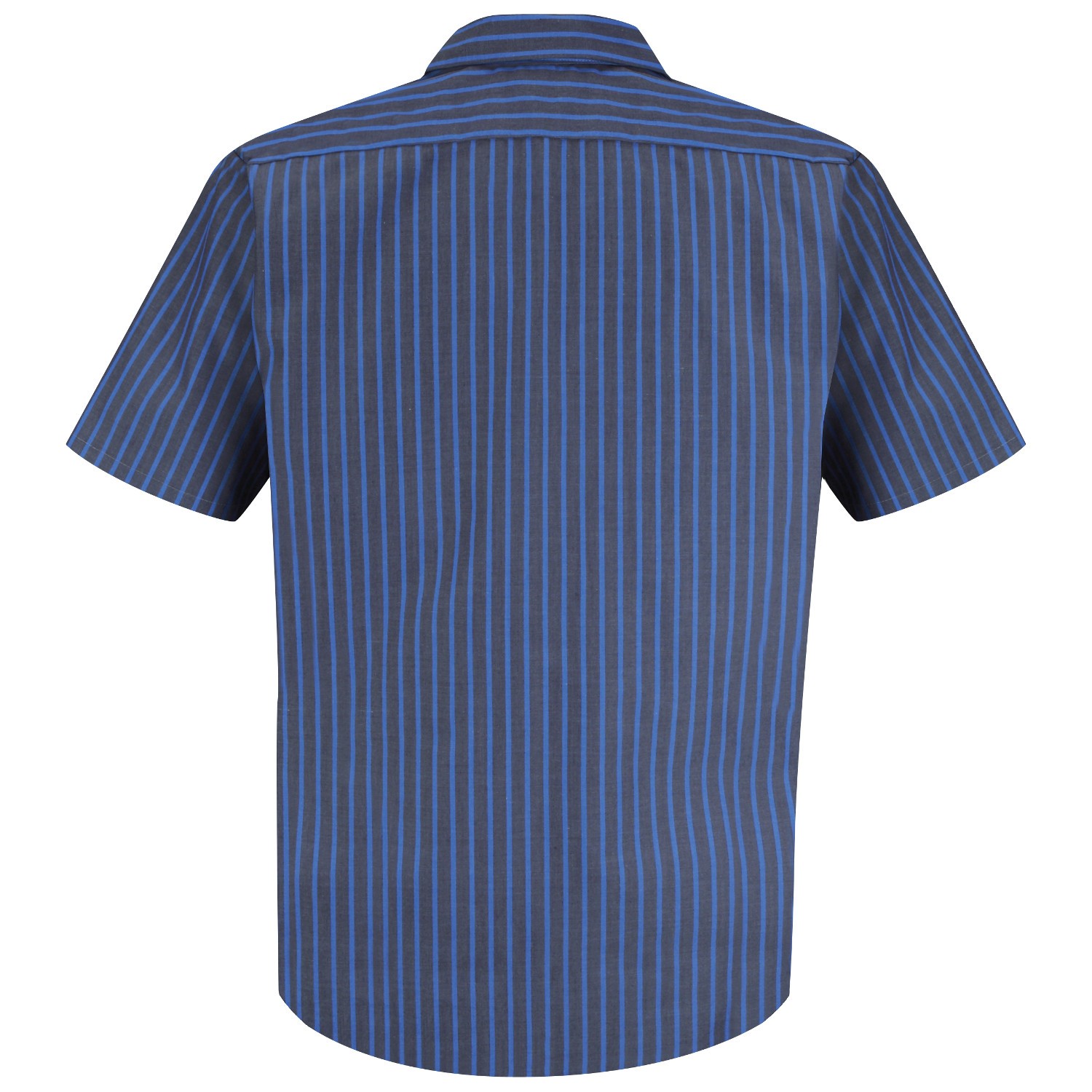 Red Kap SP24 Men's Industrial Stripe Poplin Work Shirt - Short Sleeve ...