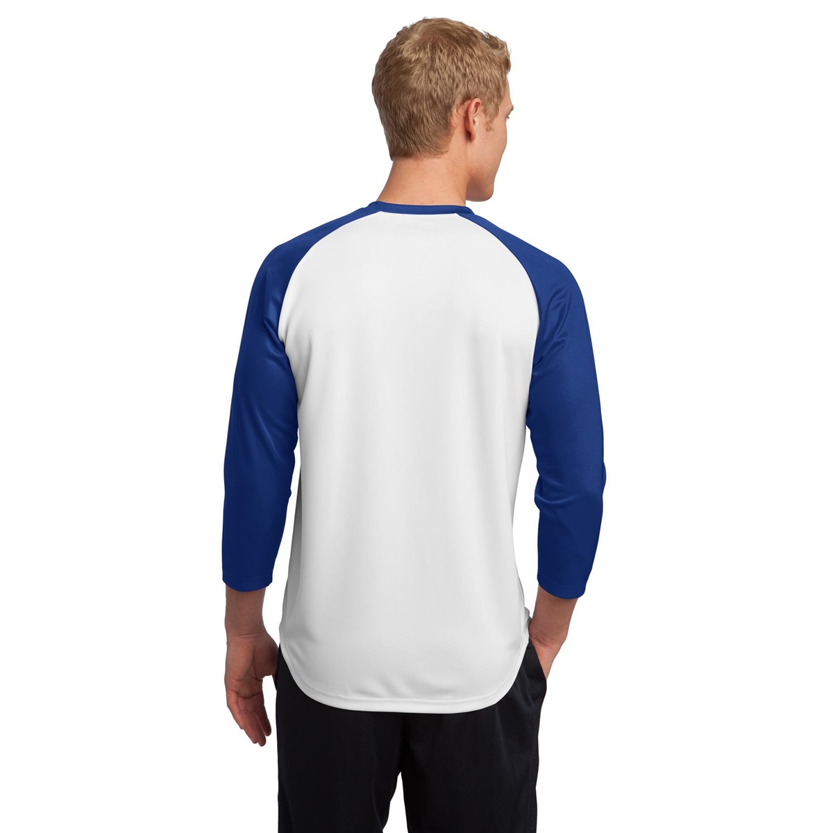 SportTek ST205 PosiCharge Baseball Jersey TShirt White/True Royal