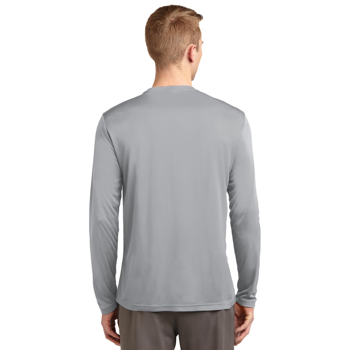 Sport-Tek ST350LS Long Sleeve Competitor Tee - Silver | FullSource.com