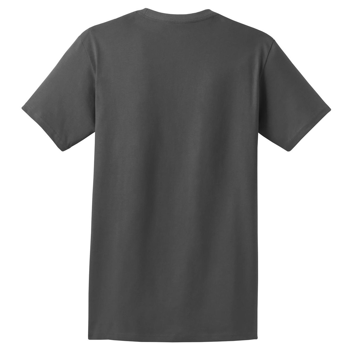 Hanes 5590 Tagless Cotton T-Shirt with Pocket - Smoke Grey | FullSource.com