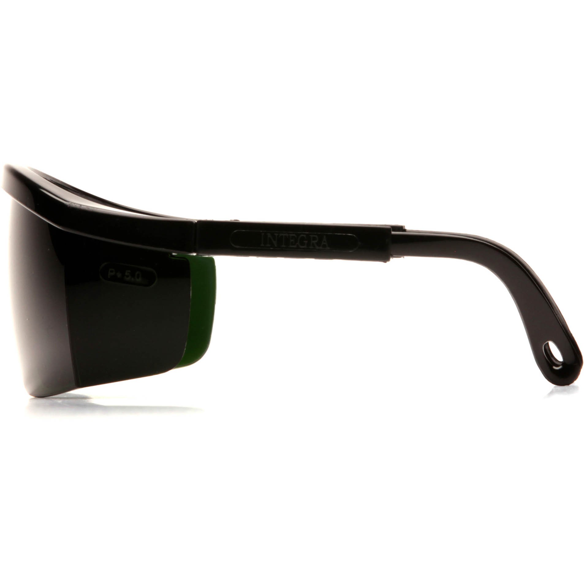Pyramex Integra Safety Glasses Black Frame Green Shade 5.0 Lens