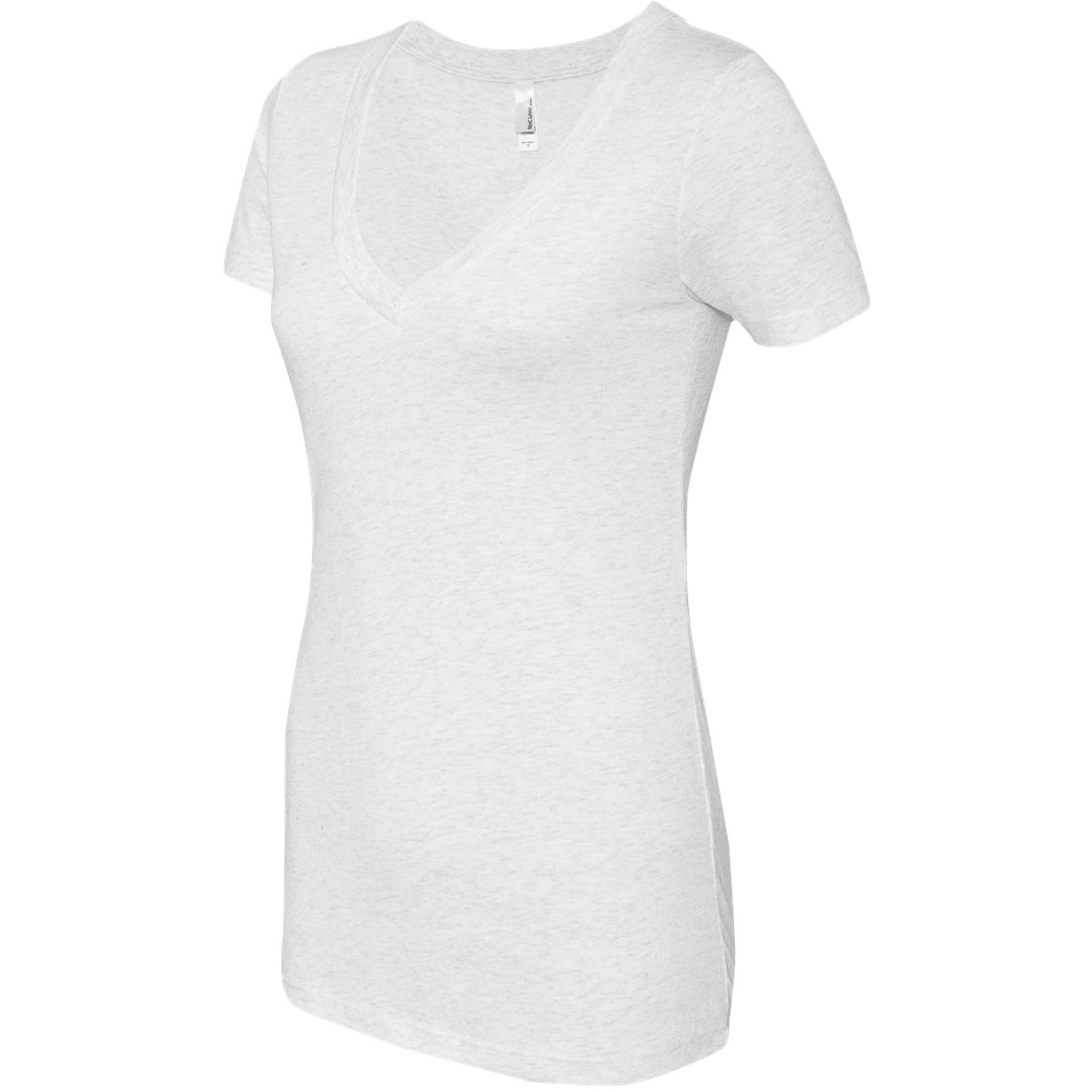 Next Level 6740 Women's Triblend Deep V - Heather White | FullSource.com