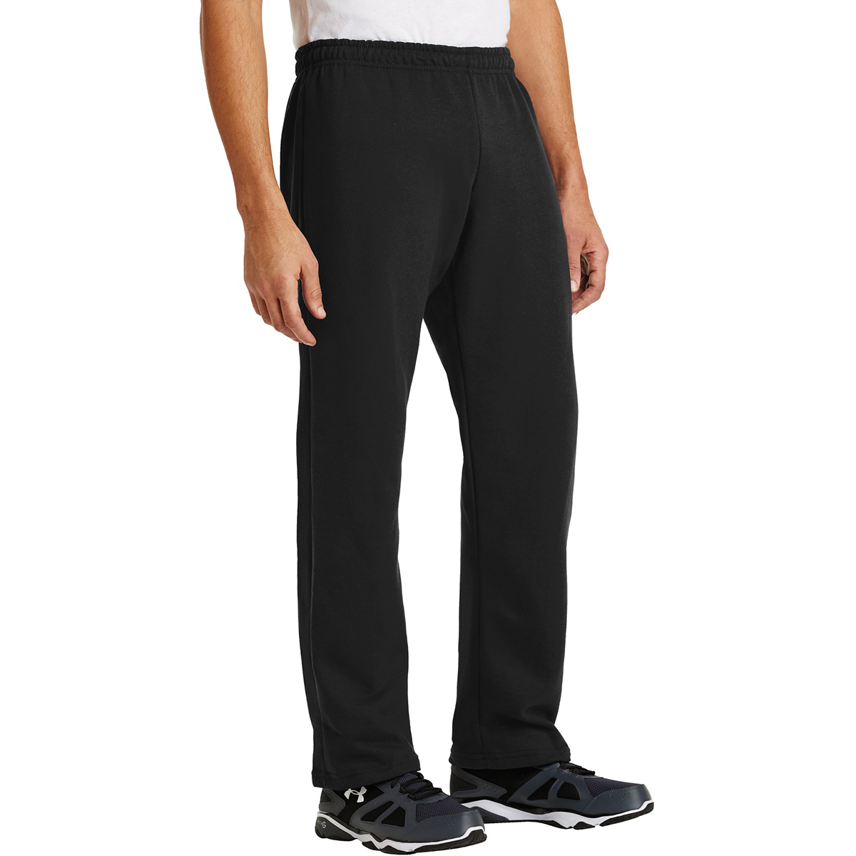 Gildan 18400 Heavy Blend Open Bottom Sweatpants - Black | FullSource.com