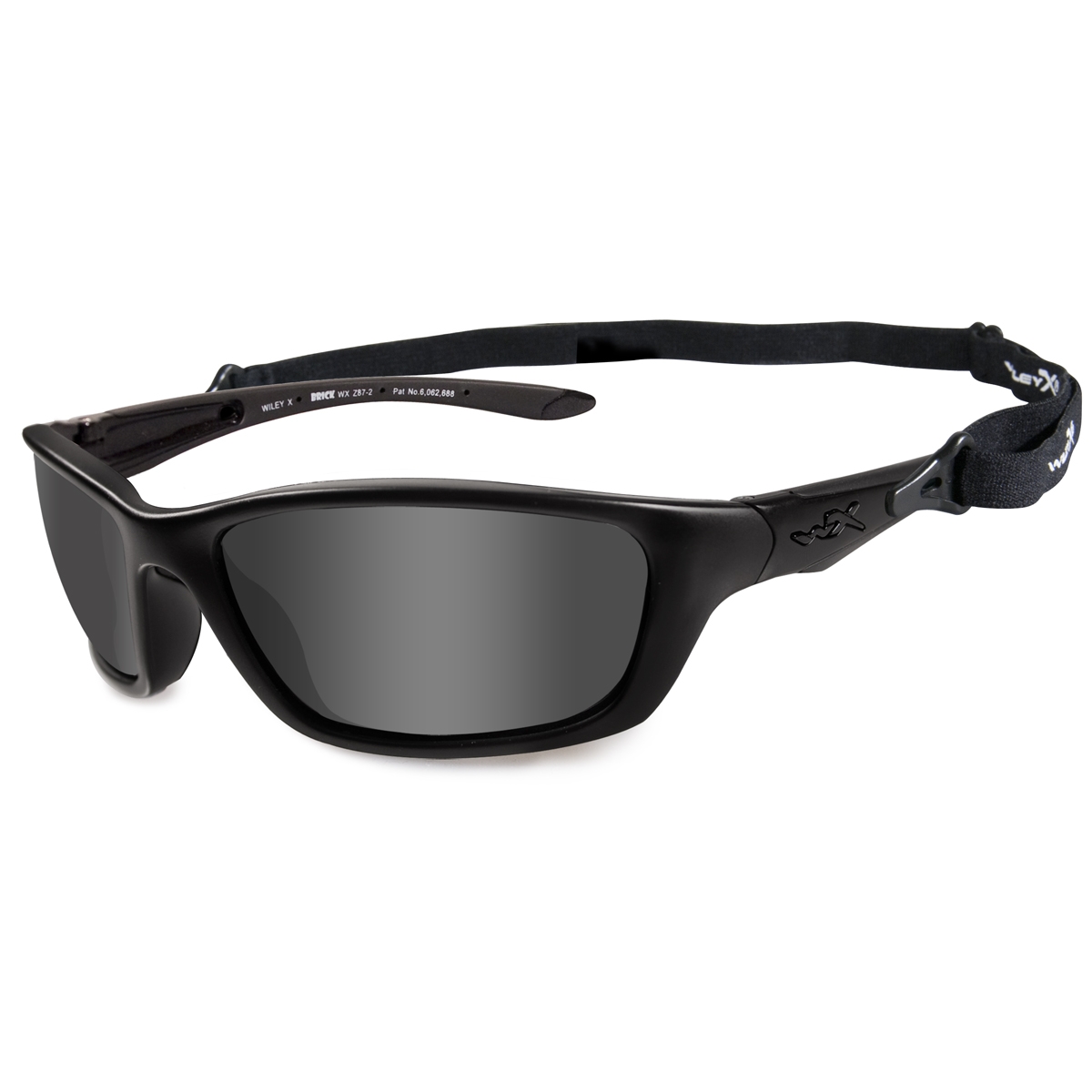 Wiley X Brick Sunglasses Matte Black Frame Grey Lens