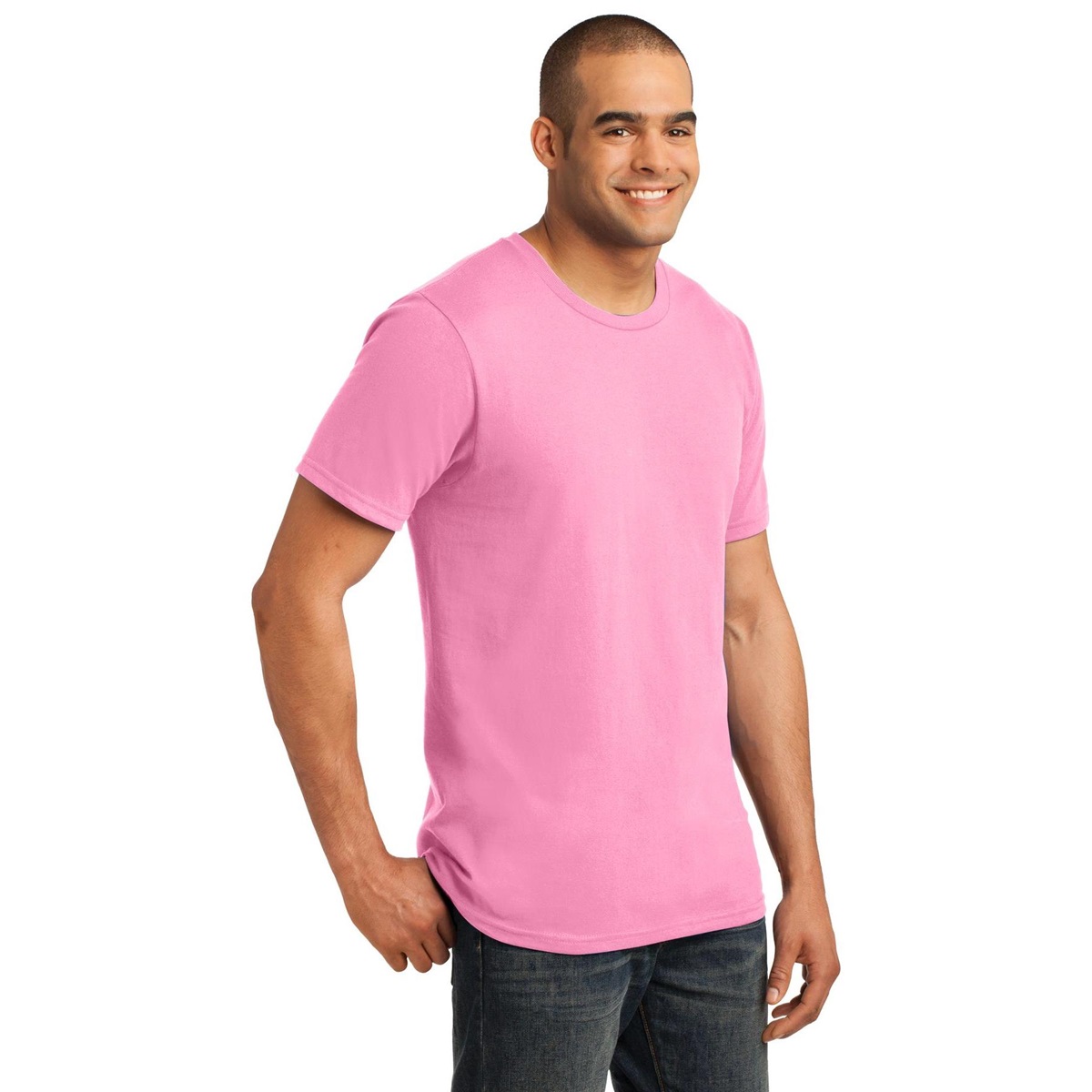 Anvil 980 100% Ring Spun Cotton T-Shirt - Charity Pink | FullSource.com
