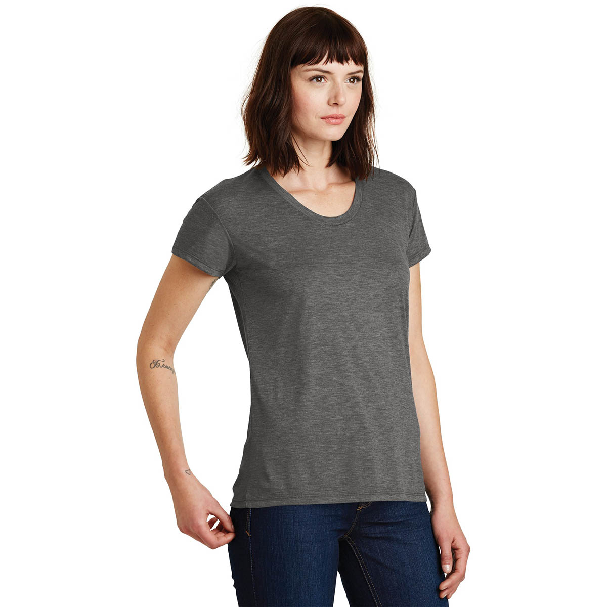 Alternative AA2620 Kimber Mélange Burnout T-Shirt - Ash Heather ...