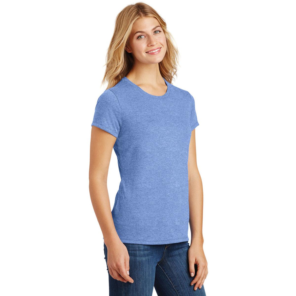 District Made DM130L Ladies Perfect Tri Crew Tee - Maritime Frost ...