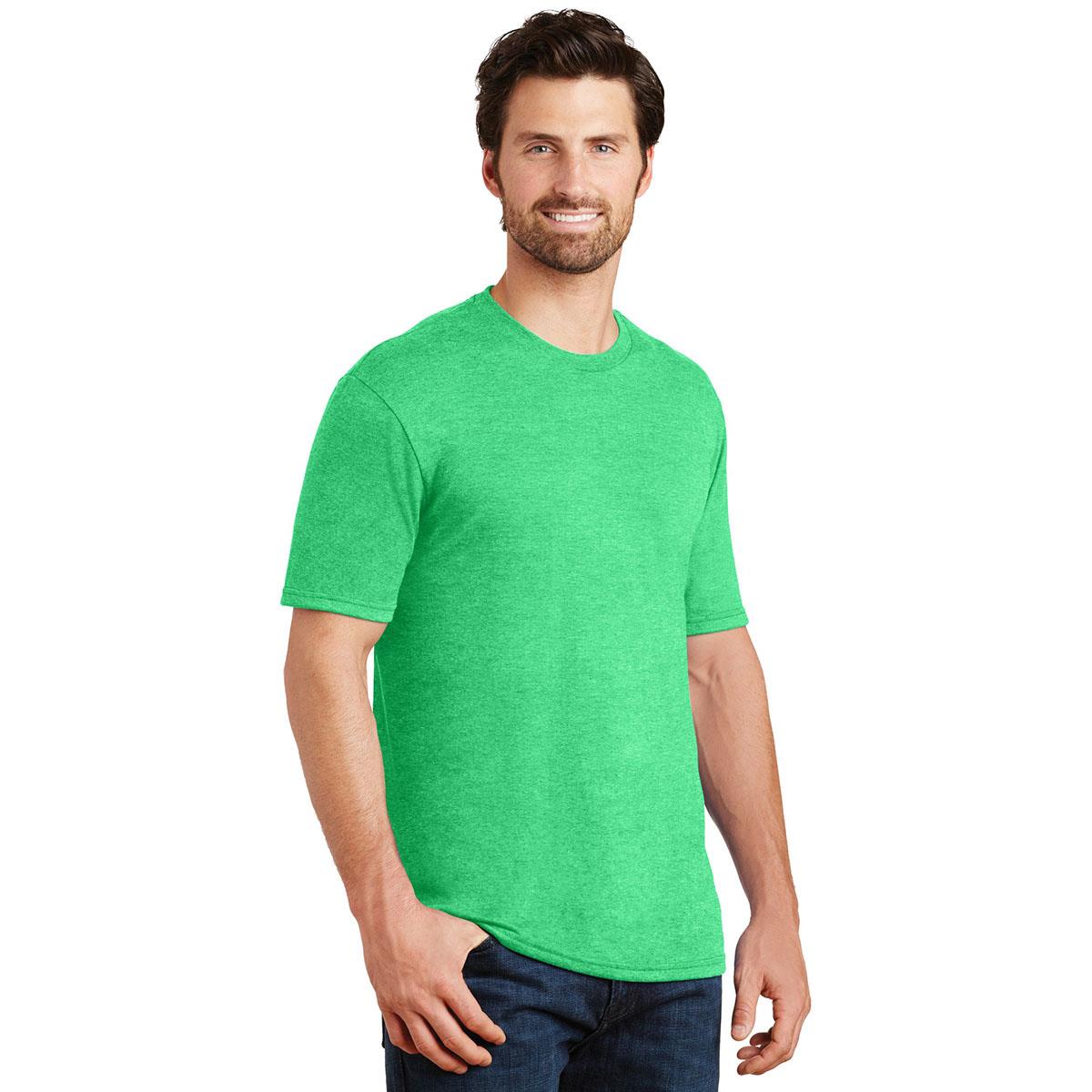 District Made DM130 Mens Perfect Tri Crew Tee - Green Frost ...