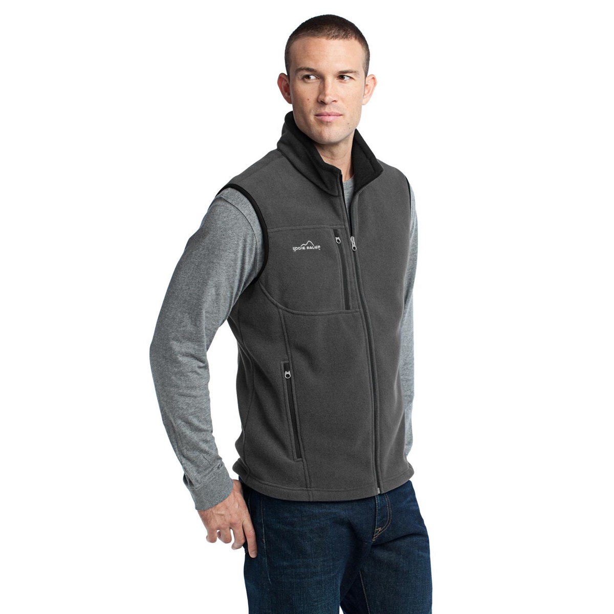 Eddie Bauer EB204 Fleece Vest - Grey Steel | FullSource.com