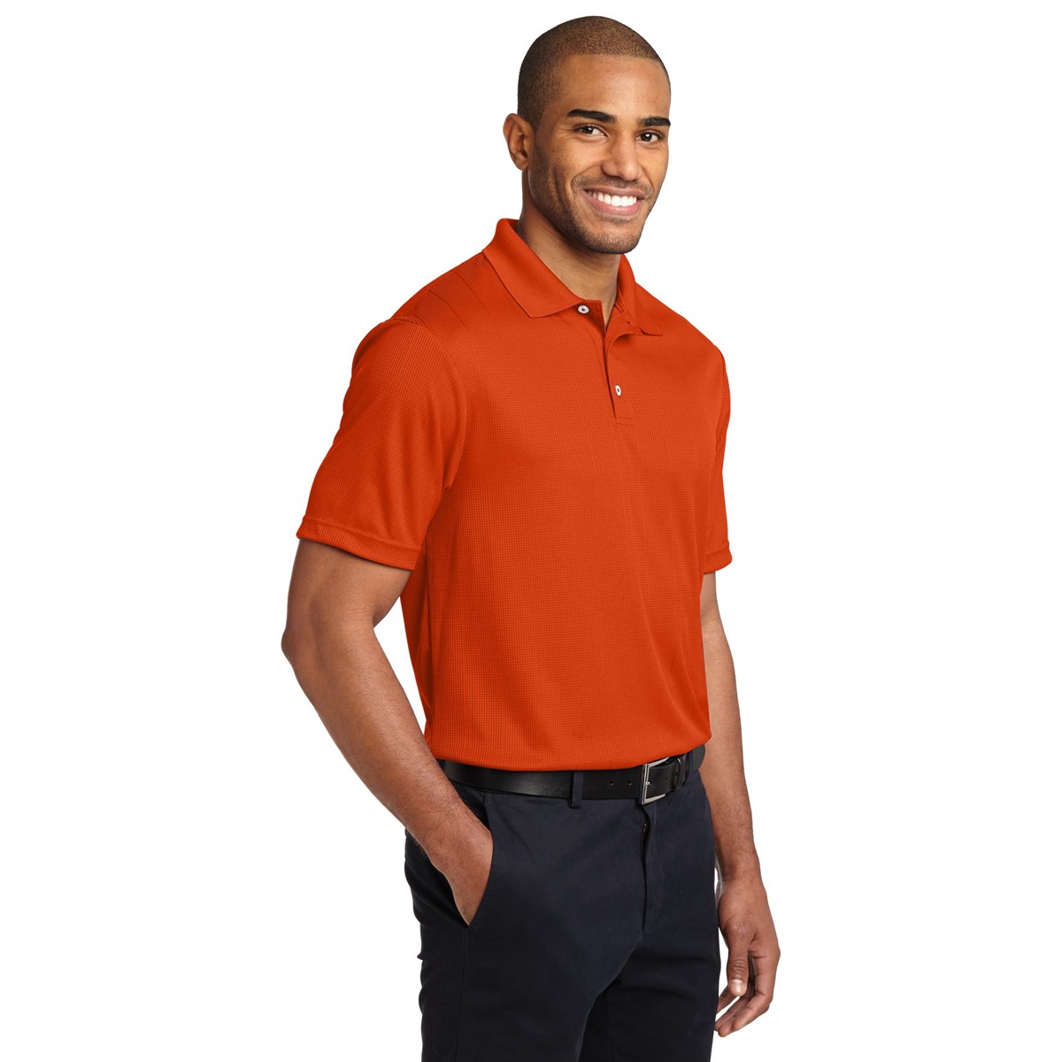Port Authority K528 Performance Fine Jacquard Polo Autumn Orange