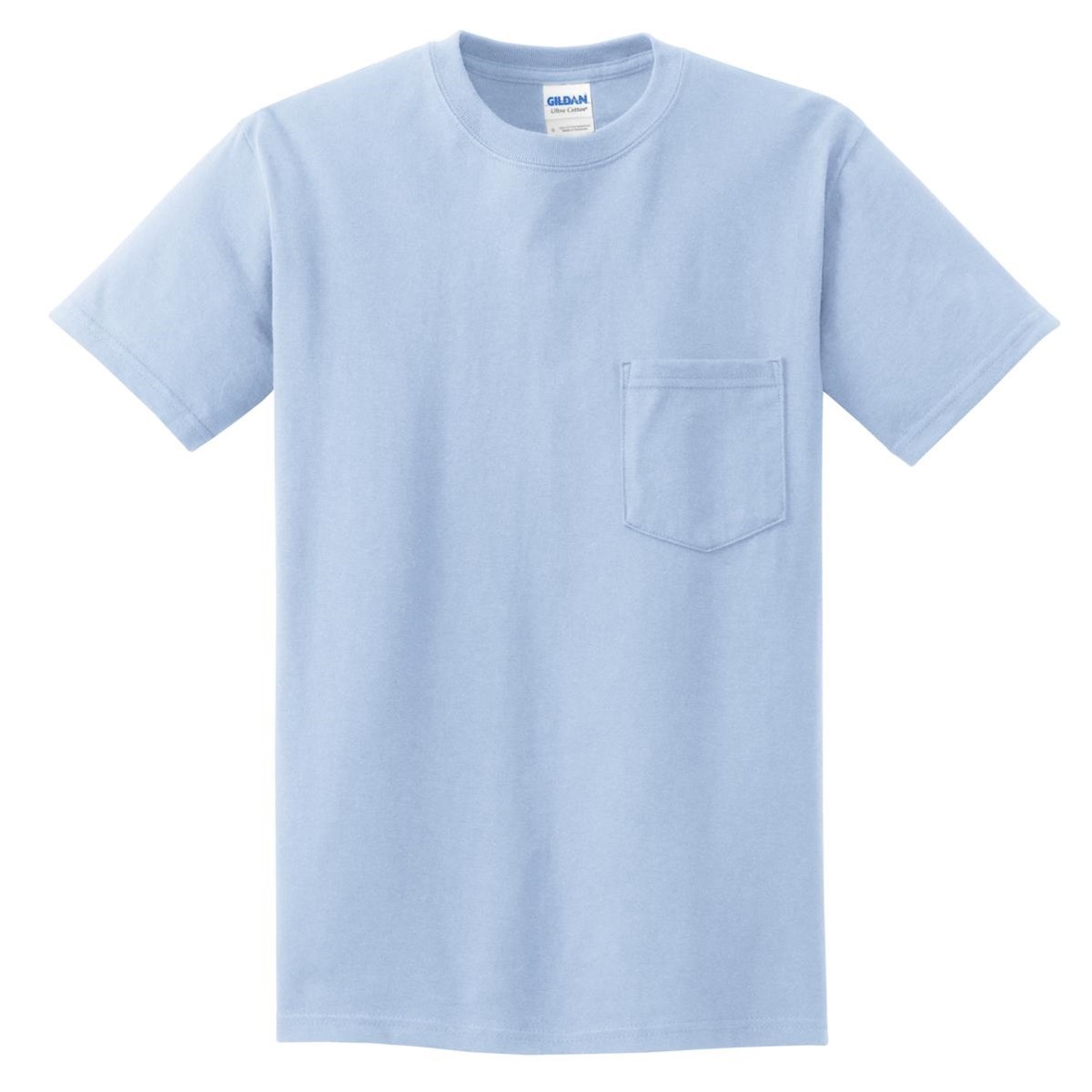 Gildan 2300 Ultra Cotton T-Shirt with Pocket - Light Blue | FullSource.com