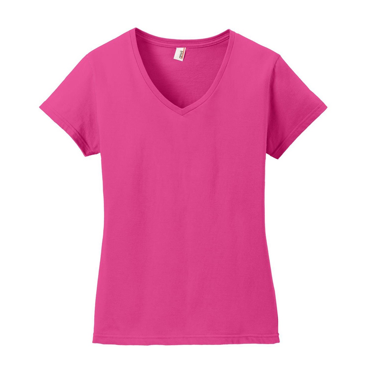 Anvil 88VL Ladies 100% Ring Spun Cotton V-Neck T-Shirt - Hot Pink ...